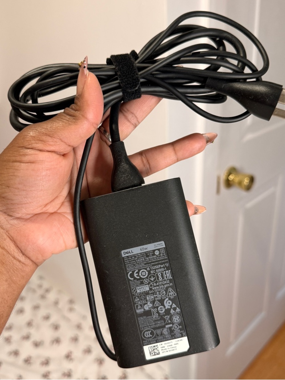 Dell Black 65W AC Laptop Power Adapter
